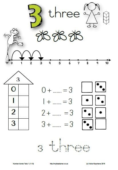 Grade 1 Number Bonds Task 1 (1-10) - Image 2