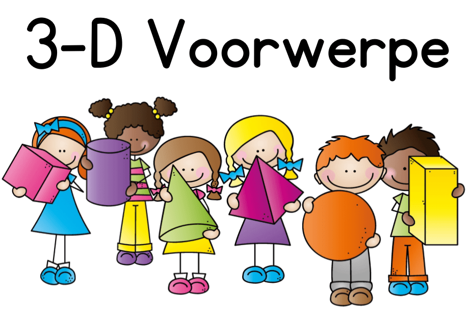 Plakkaat: 3D Voorwerpe (Kinders)