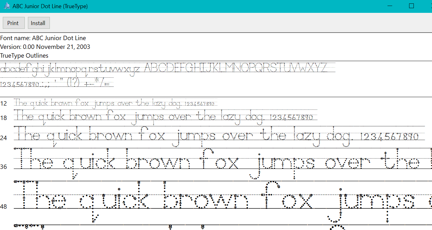 ABC Junior Fonts