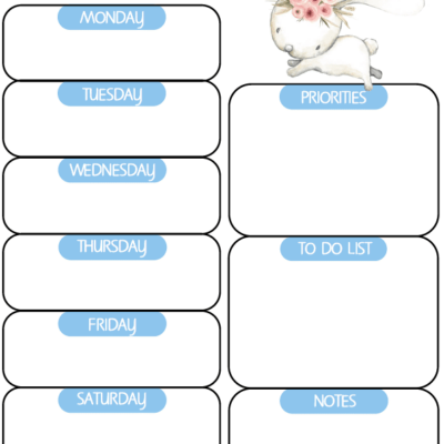 Bunny Weekly Planner