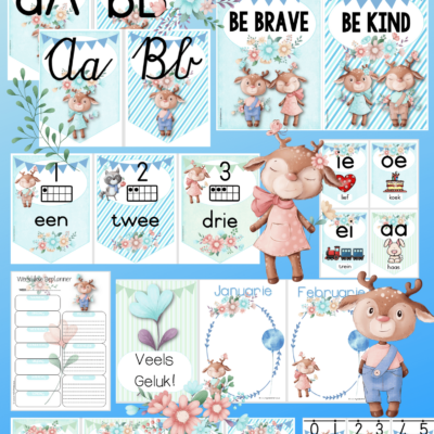 "Cute Deer & Friends" Klaskamer Tema