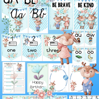 Cute Deer & Friends Classroom Theme