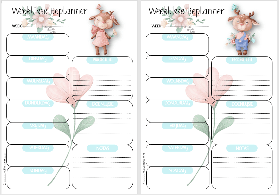 "Cute Deer & Friends" Klaskamer Tema - Image 7