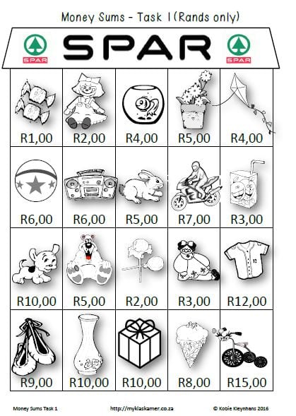 Grade 1 Money Sums TASK 1 - Image 2