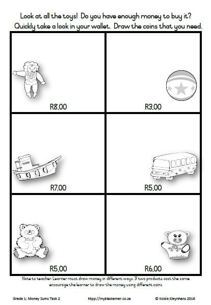 Grade 1 Money Sums TASK 2 - Image 4
