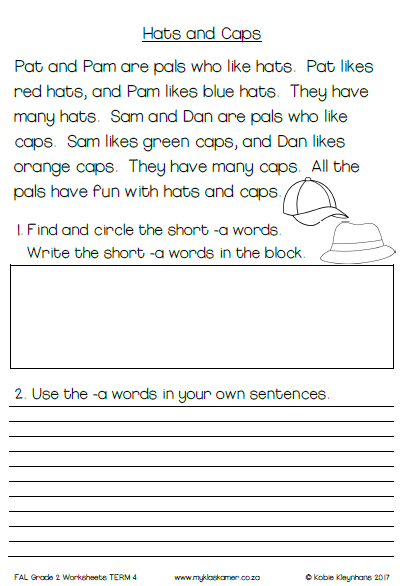 Grade 2 English FAL Worksheets Term 4 - Image 3