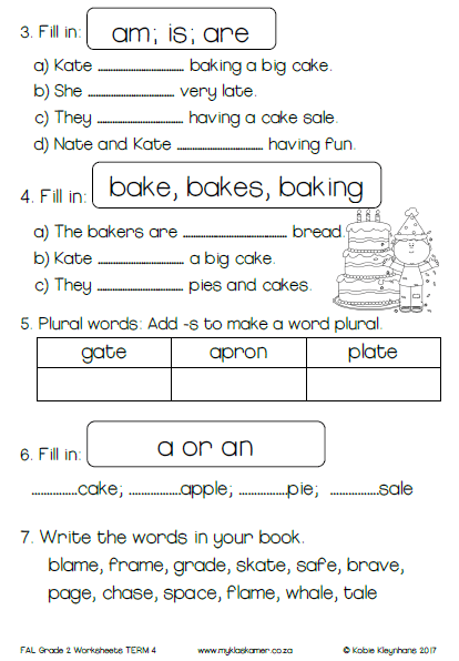 Grade 2 English FAL Worksheets Term 4 - Image 7