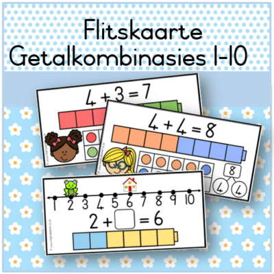 Flitskaarte Getalkombinasies 1-10/Flash Cards Number Combinations 1-10