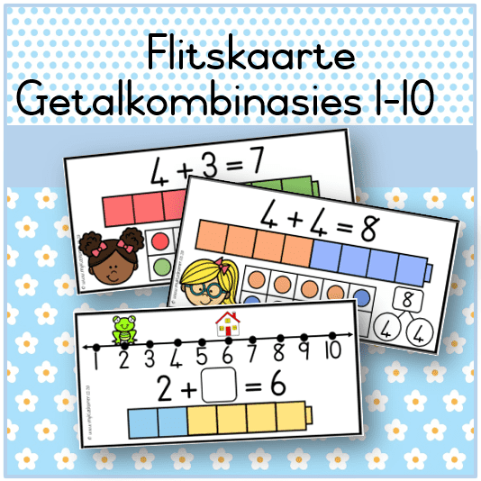 Flitskaarte Getalkombinasies 1-10/Flash Cards Number Combinations 1-10