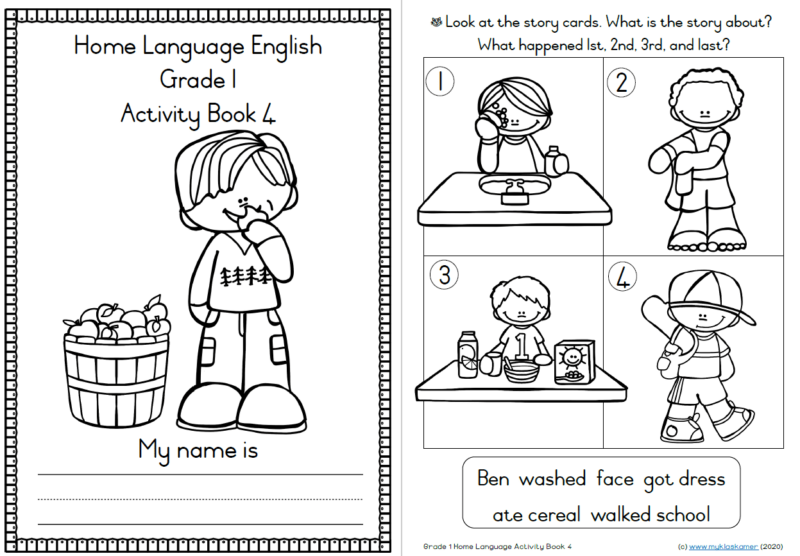 Grade 1 Home Language (ENG) Activity Book 4 - My Klaskamer
