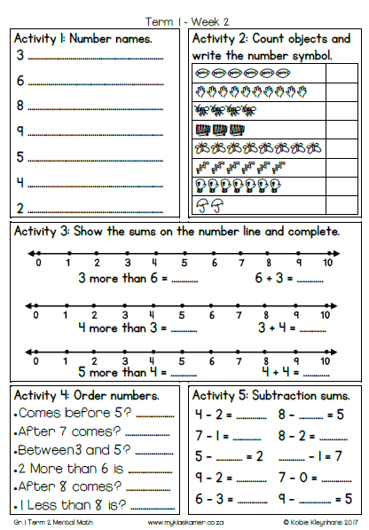 Grade 1 Mental Maths Term 2 - Image 3