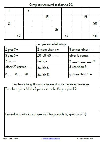 Grade 1 Mathematics Activity Book Term 2 - Image 6
