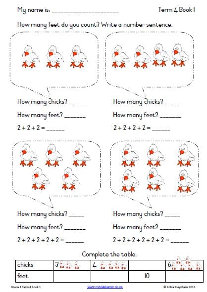 Grade 1 Mathematics Activity Book Term 4 - Image 7