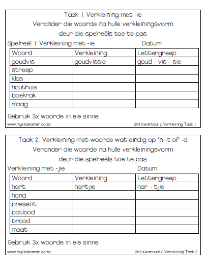 Graad 3 Klankbou TAAKKAARTE 2 - Image 3