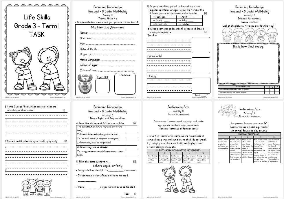 (2022) Grade 3 Life Skills Term 1 ASSESSMENT - Image 2
