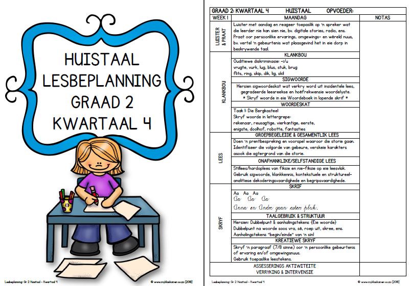 Graad 2 Huistaal Lesbeplanning Kwartaal 4 - Image 3