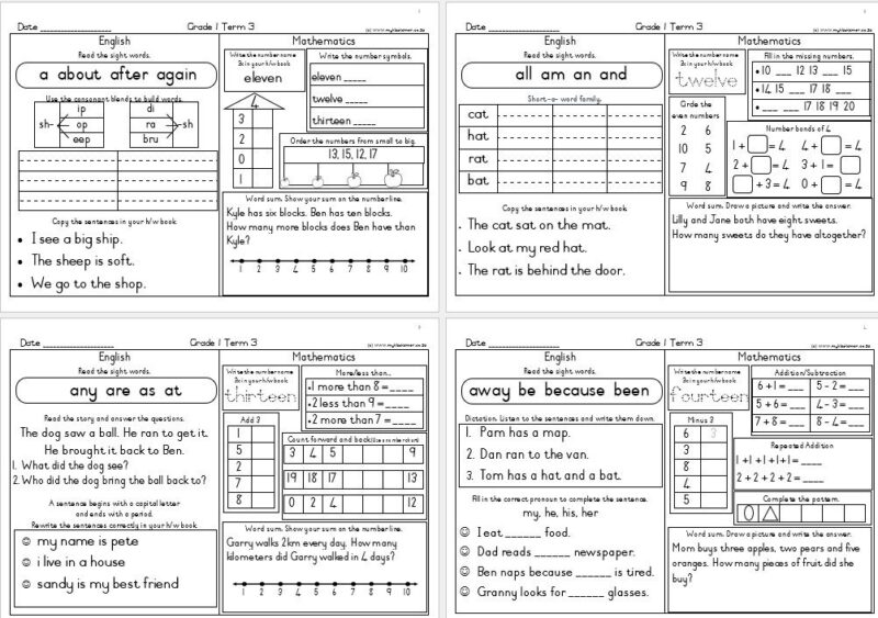 Grade 1 Homework Book Term 3 - My Klaskamer