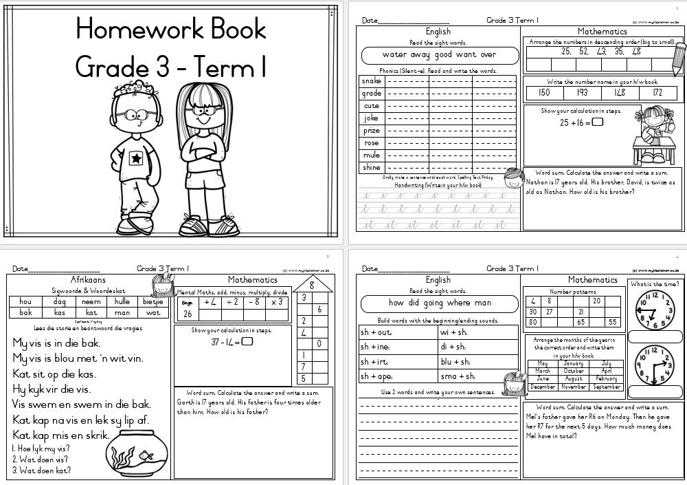 Grade 3 Homework Book Term 1 - Image 2