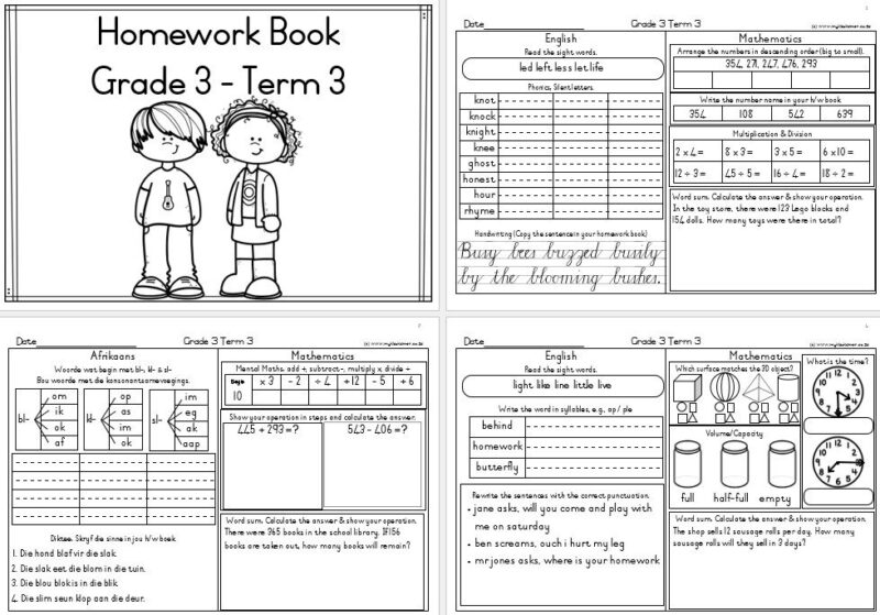 Homework Book Math Grade 3 Grade 3 Homework Book Term 3 - My Klaskamer