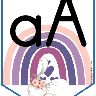 Hasie Alfabet Vlaggies/Bunny Alphabet Bunting