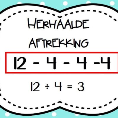 Plakkaat: Herhaalde Aftrekking