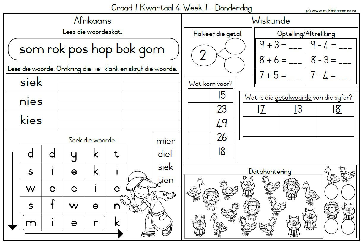 Graad 1 Huiswerkboek Kwartaal 4 - My Klaskamer