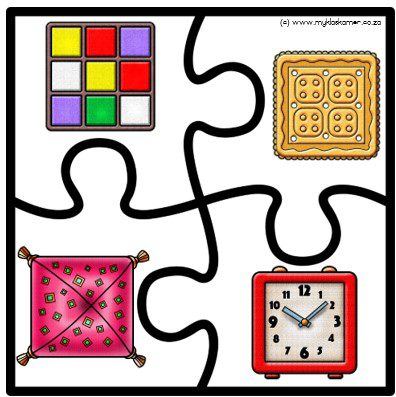 Legkaart 2-D Vorms/Puzzle 2D Shapes