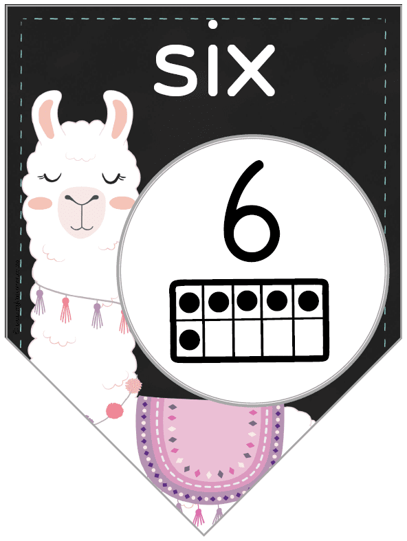 Llama Numbers 1-1000 Bunting