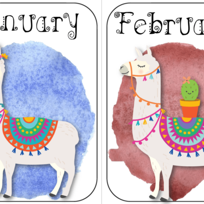 Llama Birthday Chart