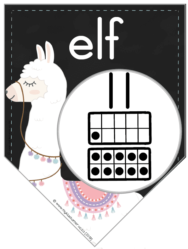 Llamas Getalle 1-1000 Vlaggies