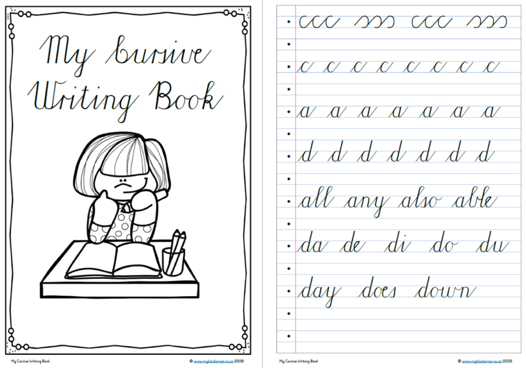 Notes Cursive Writing Essay Book My Cursive Writing Book - My Klaskamer