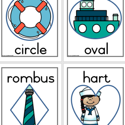 Plakkaat Nautical 2-D Shapes/2-D Vorms