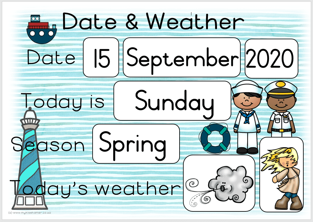 Vloot Datum & Weerkaart/Nautical Date & Weather Chart