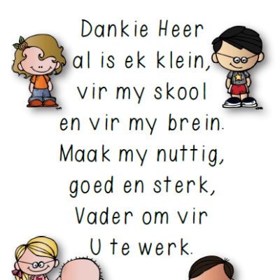 Plakkaat: Oggend-gebed