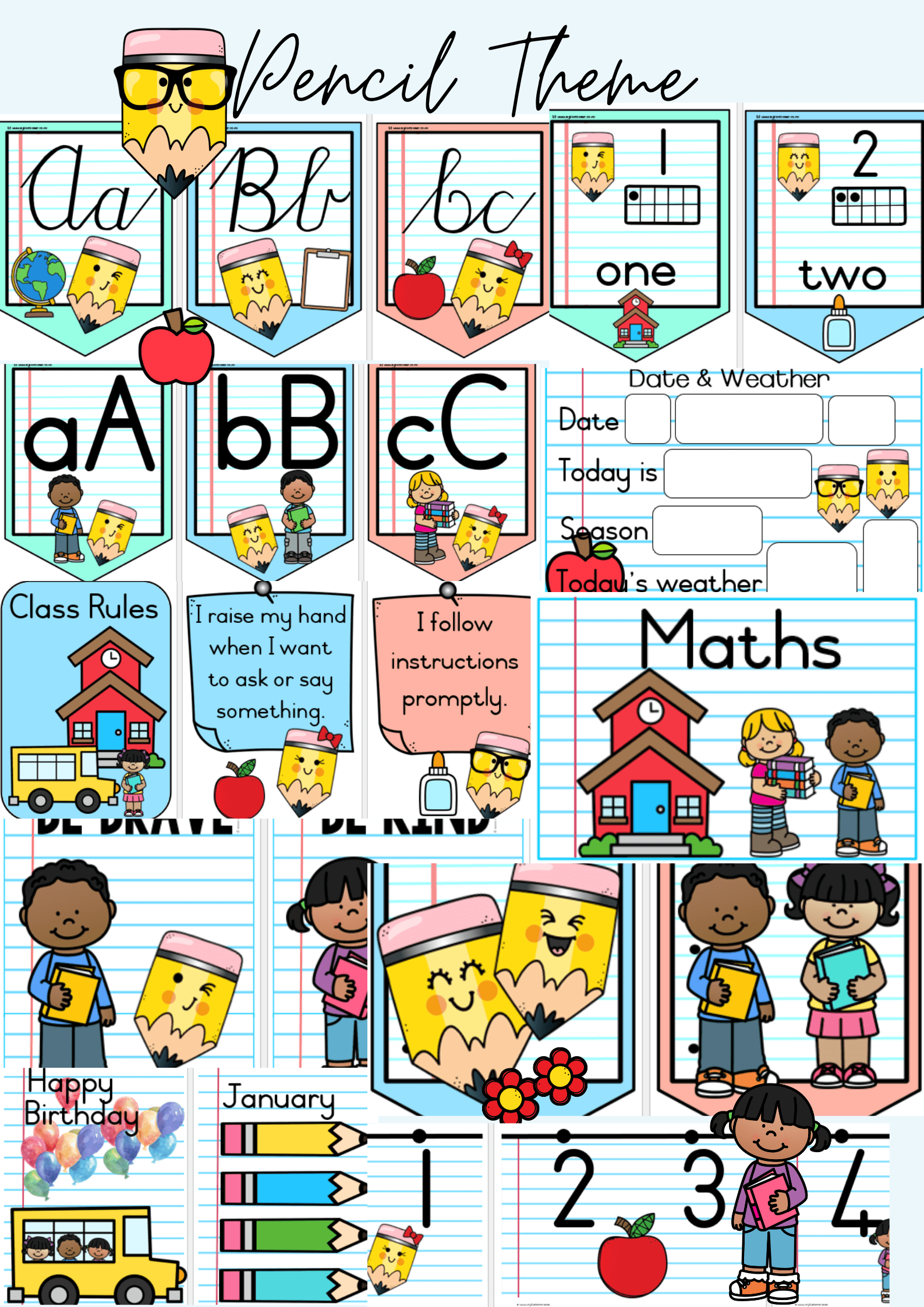 Pencil Classroom Theme