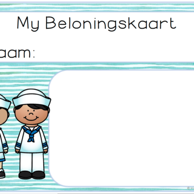 Vloot Beloningskaart/Nautical Rewards Chart