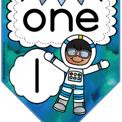 Space Numbers 1-10 Bunting