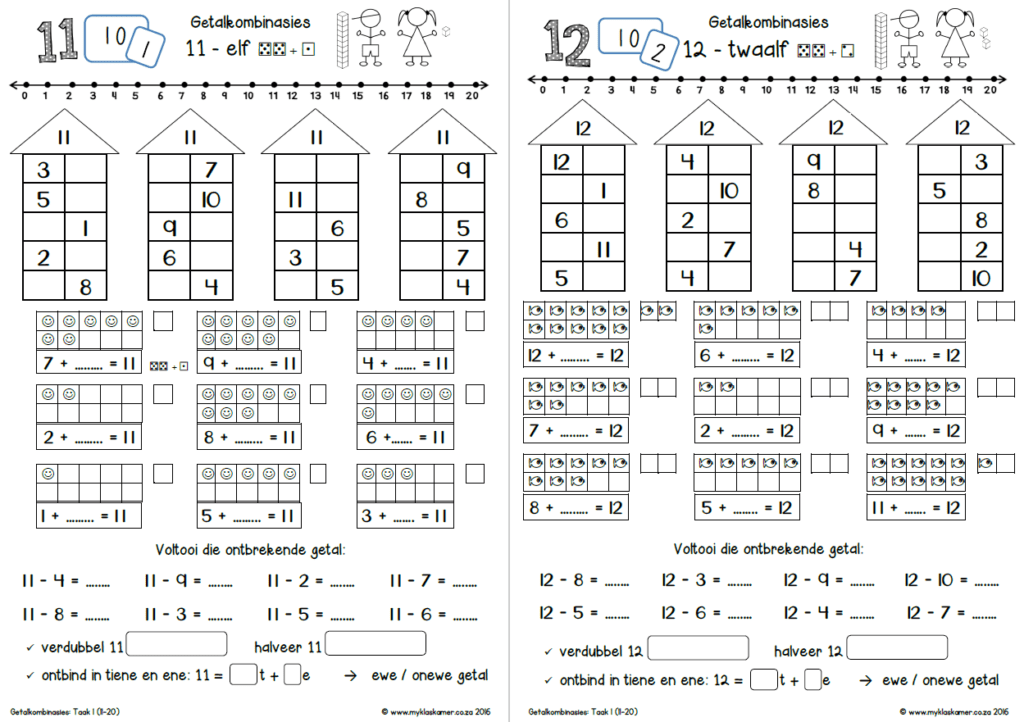 Graad 2 Getalkombinasies Taak 1 Getal 11 20 My Klaskamer graad-2-getalkombinasies-taak-1-getal-11-20-my-klaskamer