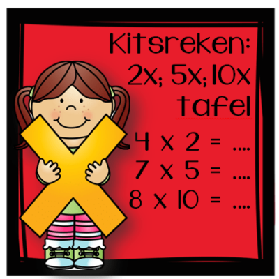Kitsreken: Vermenigvuldig met 2x, 5x & 10x tafel
