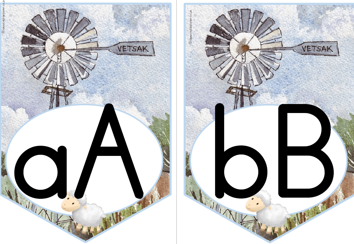Windpomp Alfabet Vlaggies/Windpump Alphabet Bunting