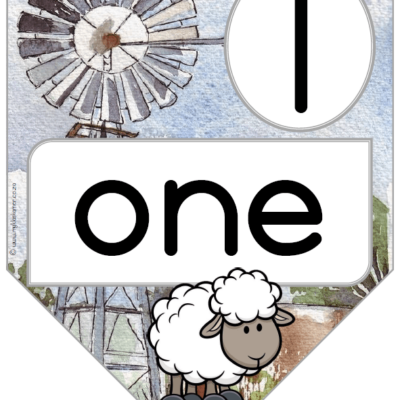 Windpump Numbers 1-10 Bunting