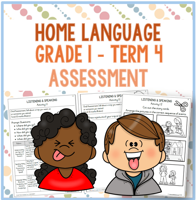 (2025) Grade 1 Home Language Term 4 ASSESSMENT - My Klaskamer