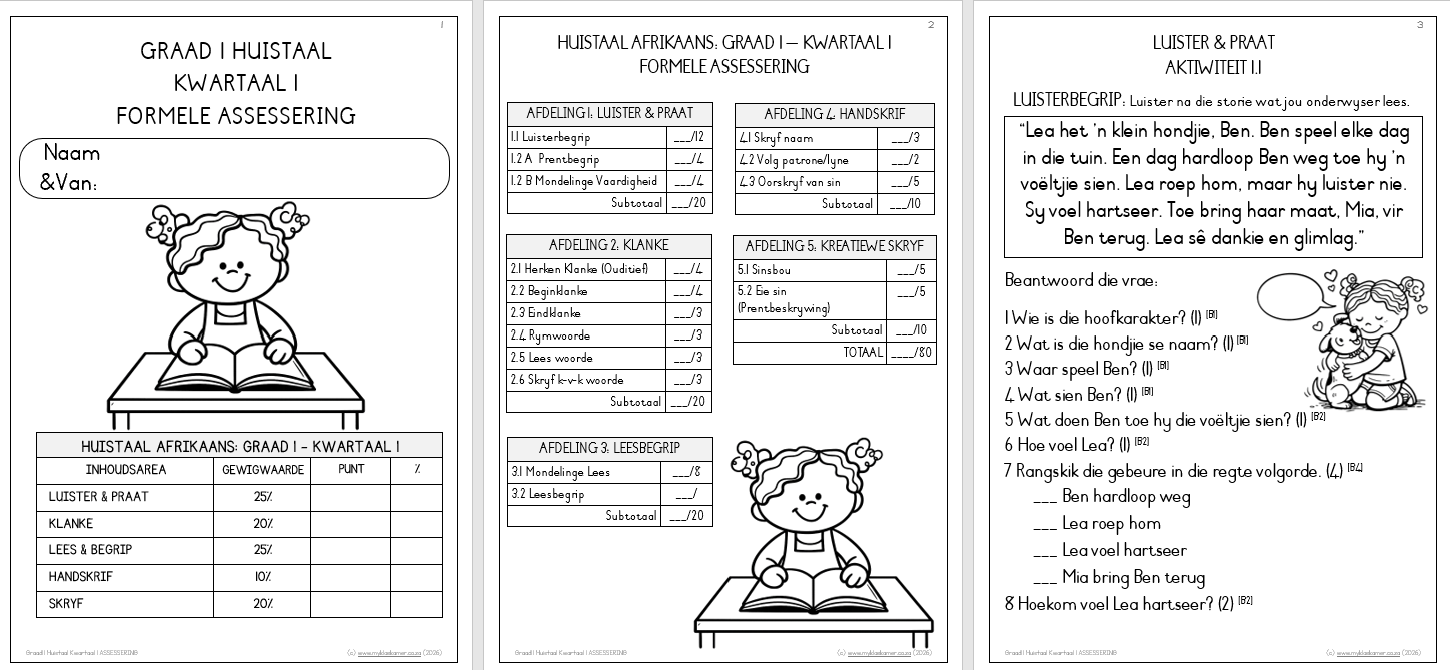 (2026) Graad 1 Huistaal Kwartaal 1 ASSESSERING - Image 2