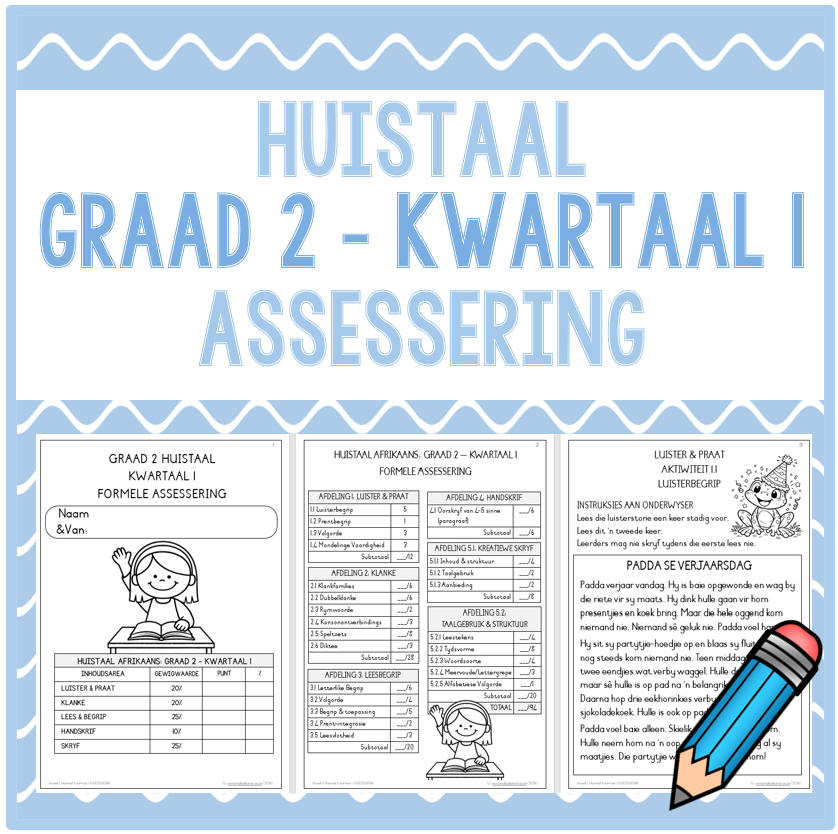 (2026) Graad 2 Huistaal Kwartaal 1 ASSESSERING