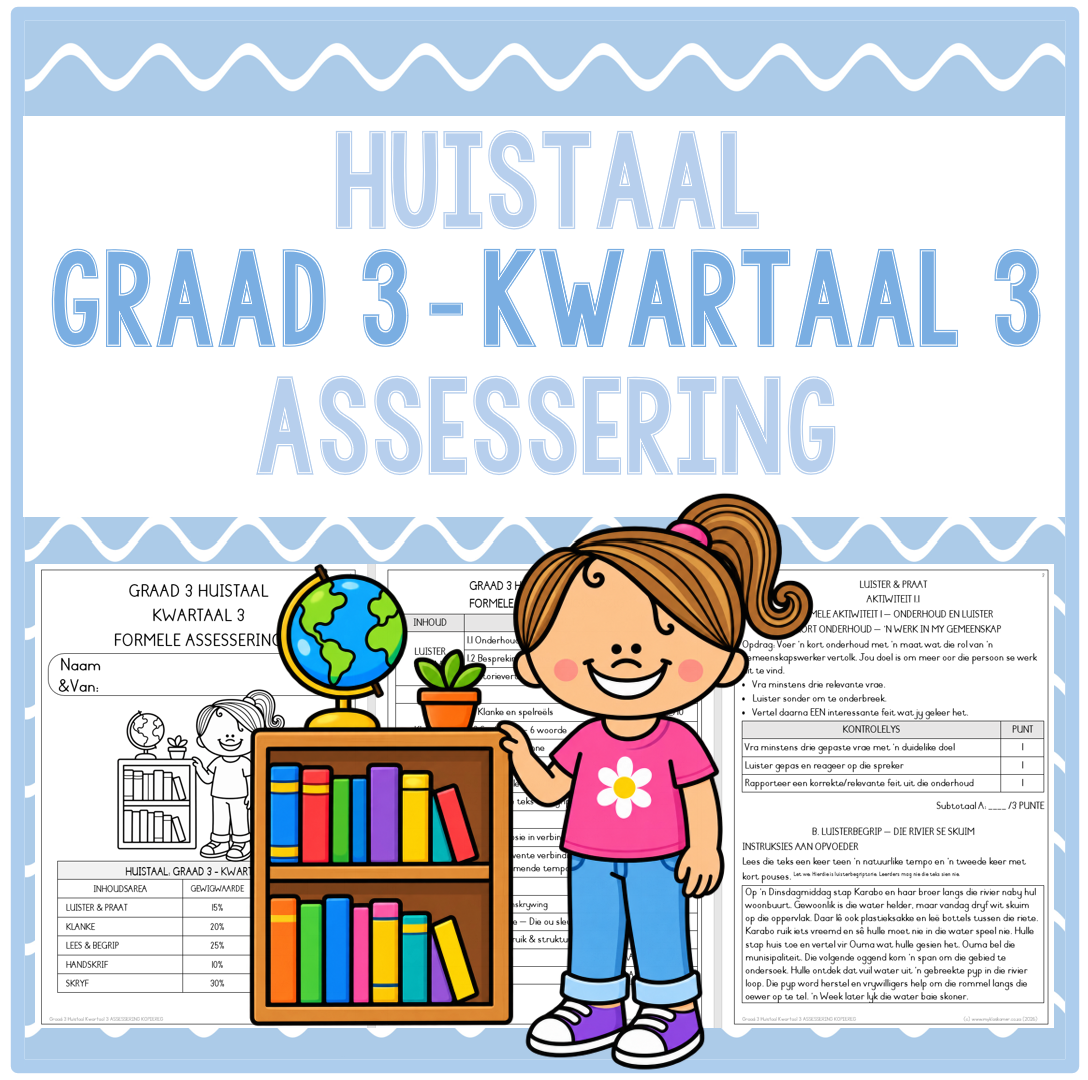 (2026) Graad 3 Huistaal Kwartaal 3 ASSESSERING