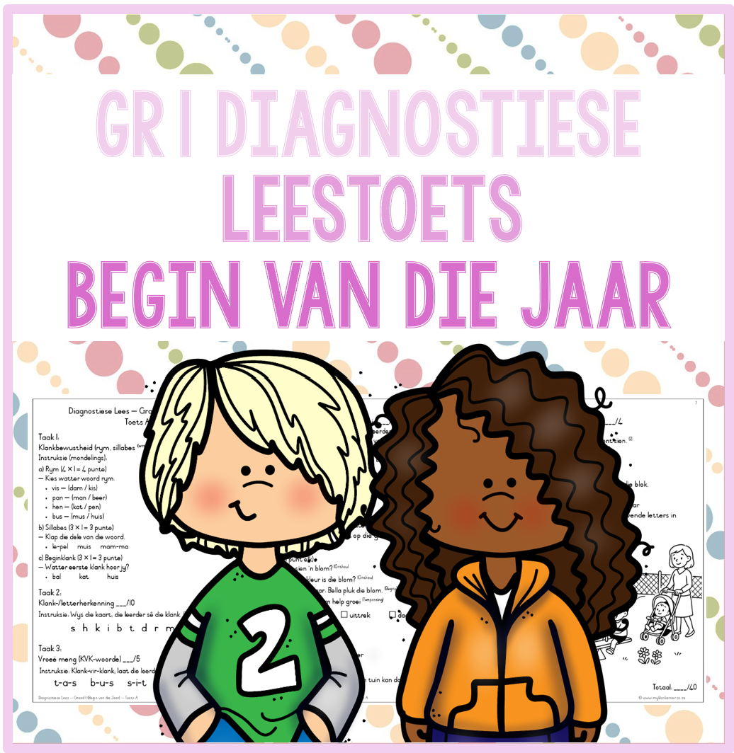 Graad 1 Diagnostiese Leestoets - Begin van die Jaar