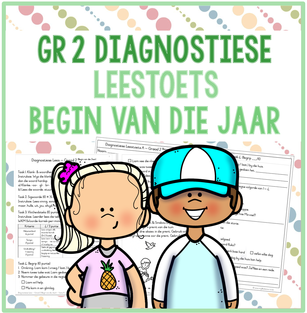 Graad 2 Diagnostiese Lees – Begin van die Jaar