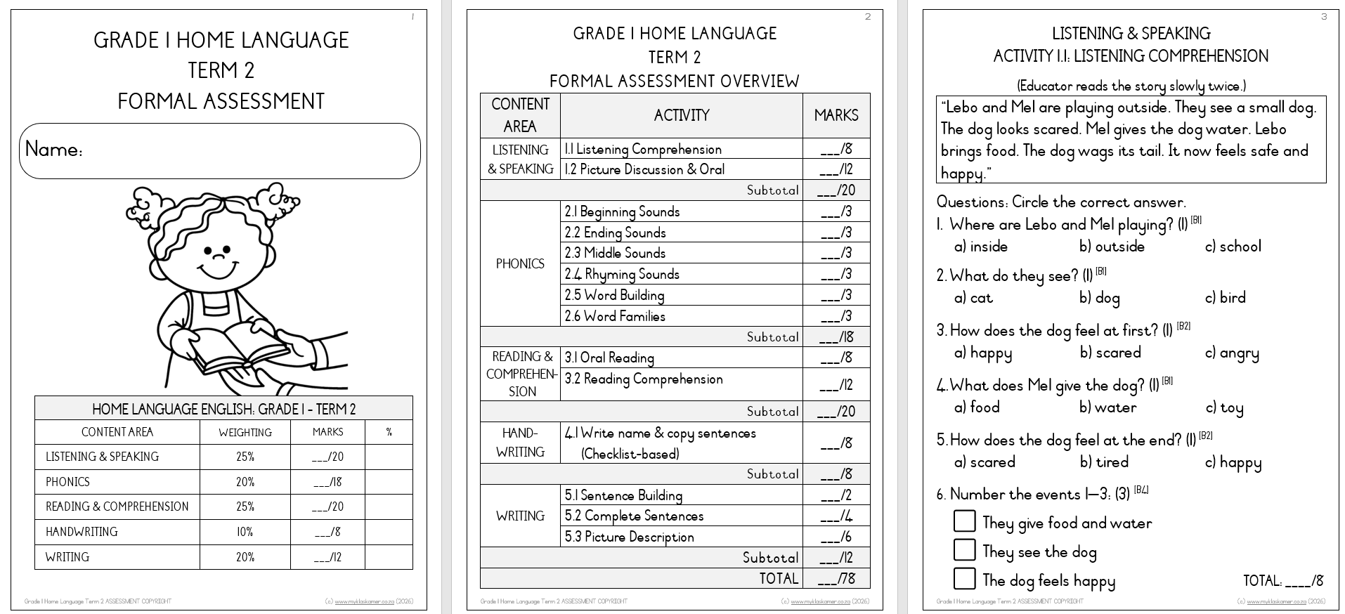 (2026) Grade 1 Home Language Term 2 Assessment - Image 2