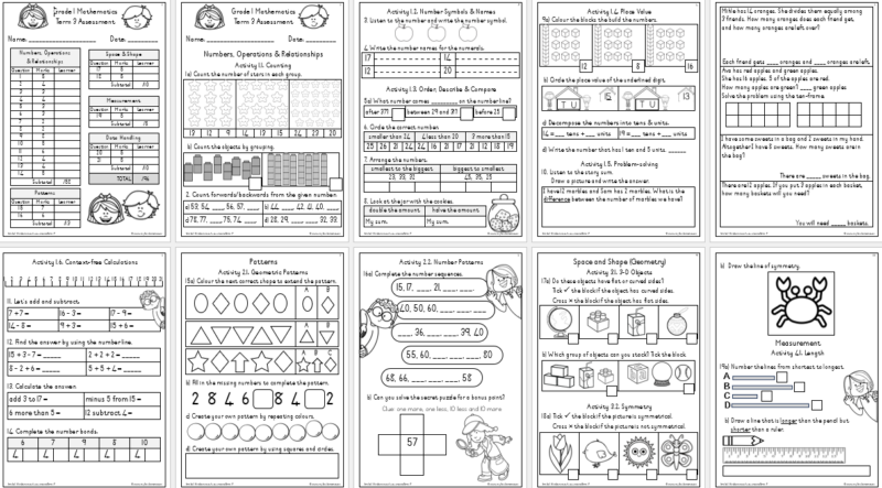 (2024) Grade 1 Mathematics Term 3 ASSESSMENT - My Klaskamer