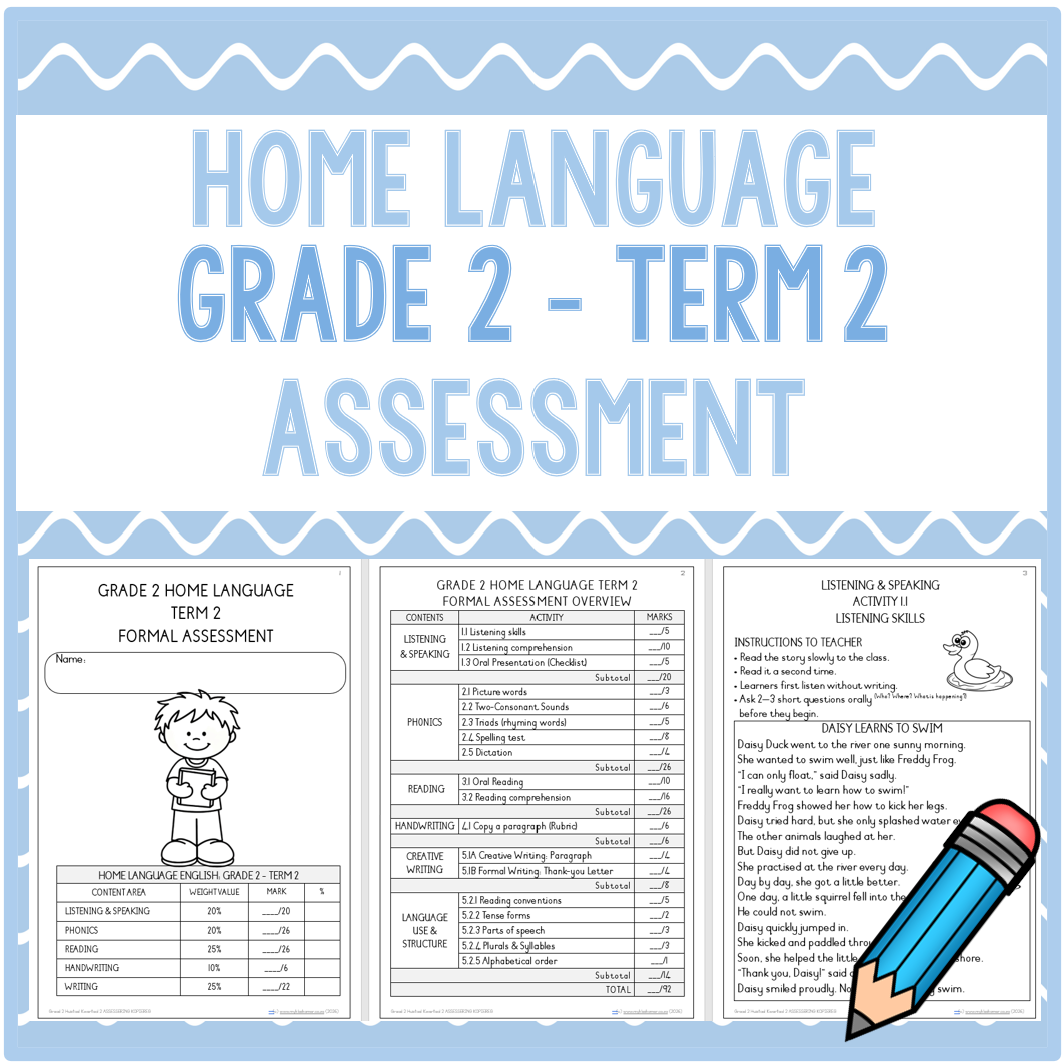 (2026) Grade 2 Home Language Term 2 Assessment - My Klaskamer